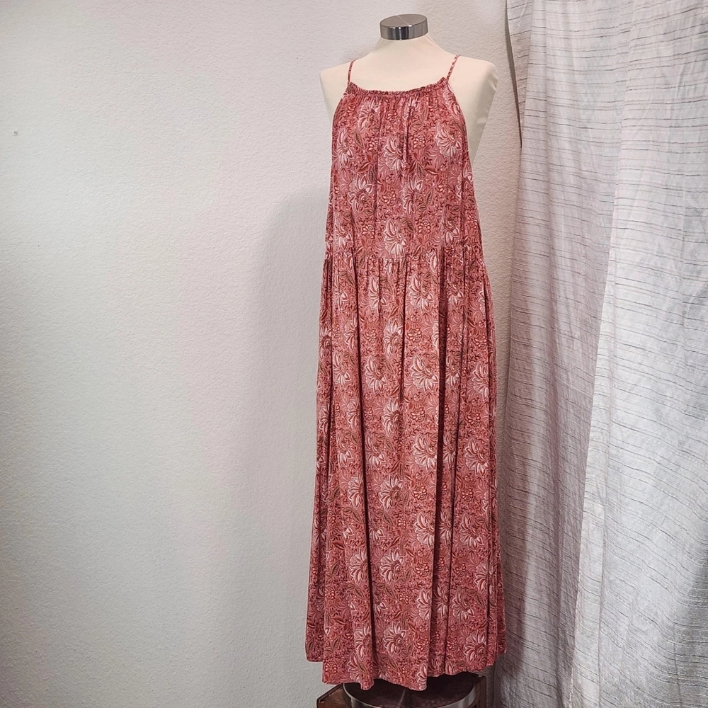 Red Floral Maxi Dress